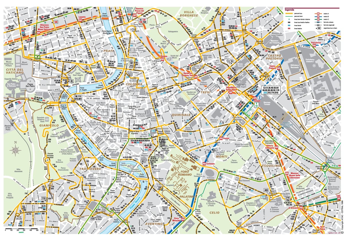 Roma bus mapa