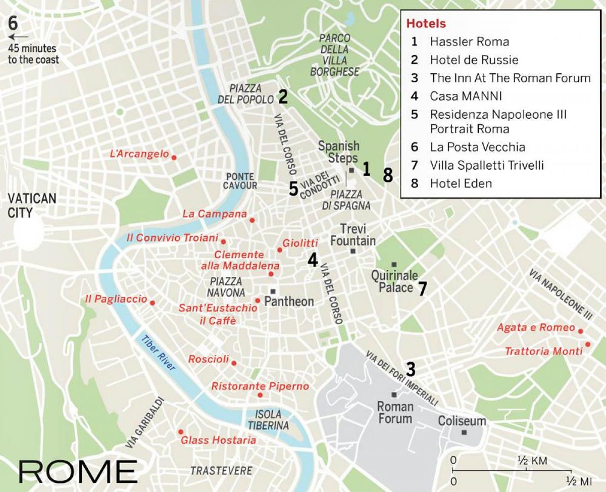 mapa koloseum Řím Itálie