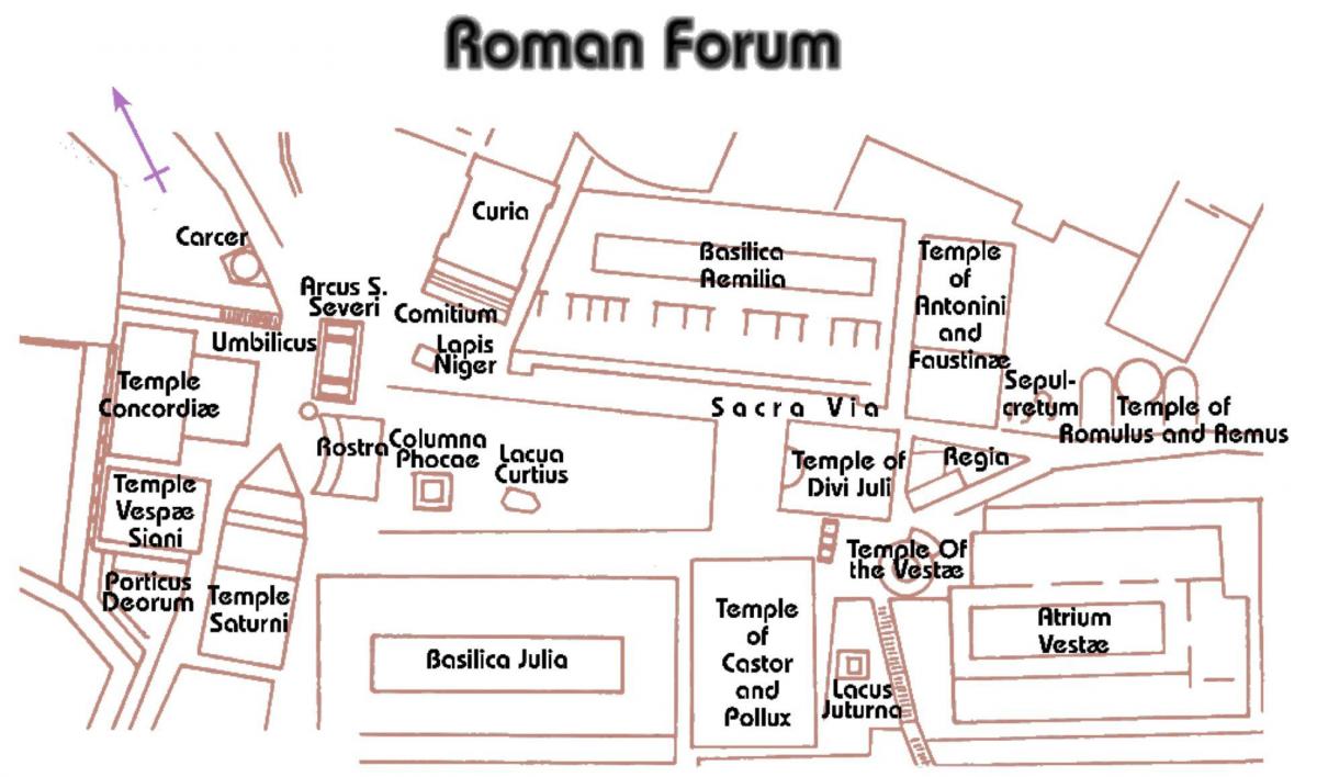 forum Romanum mapě