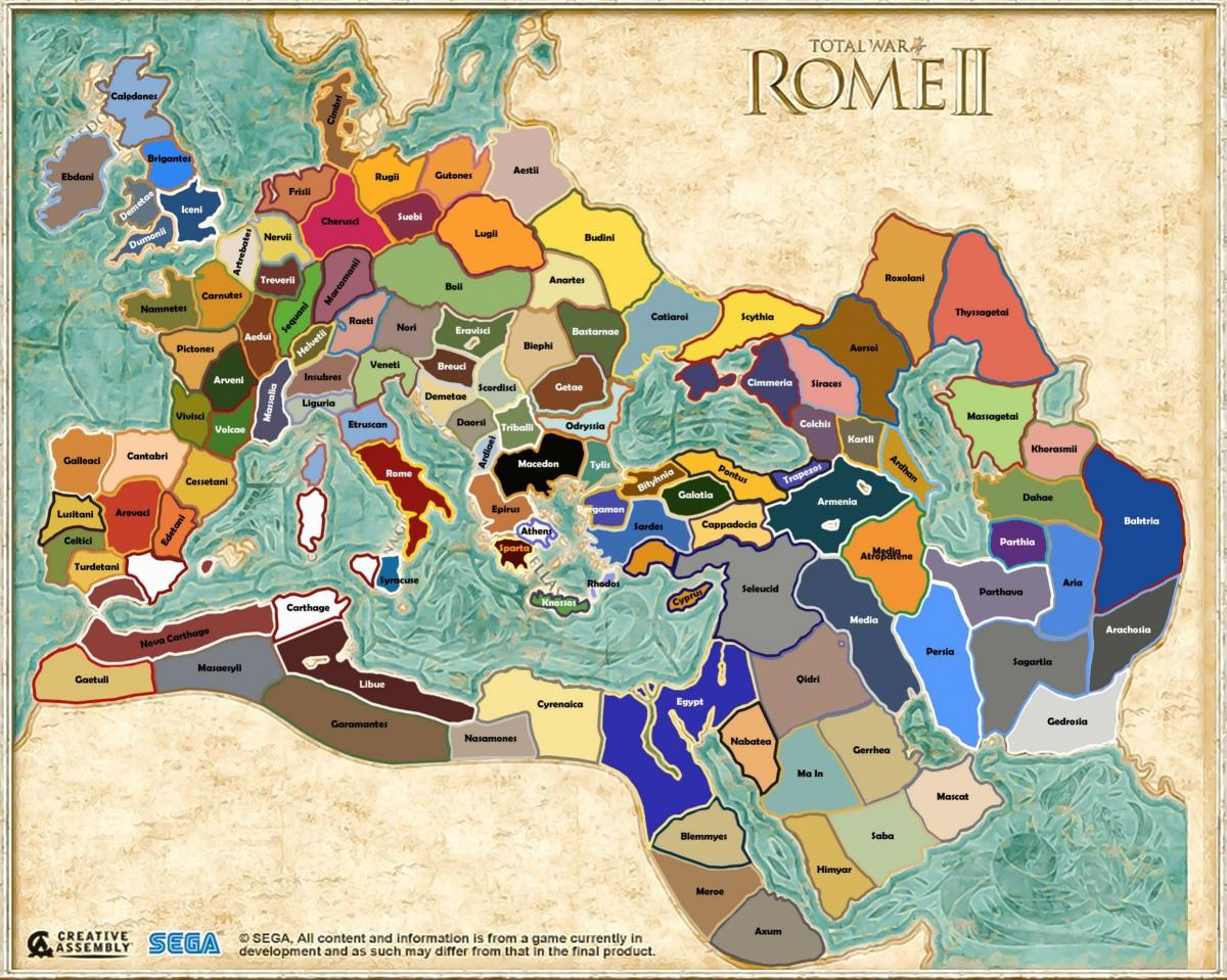 rome 2 total war rome factions colors