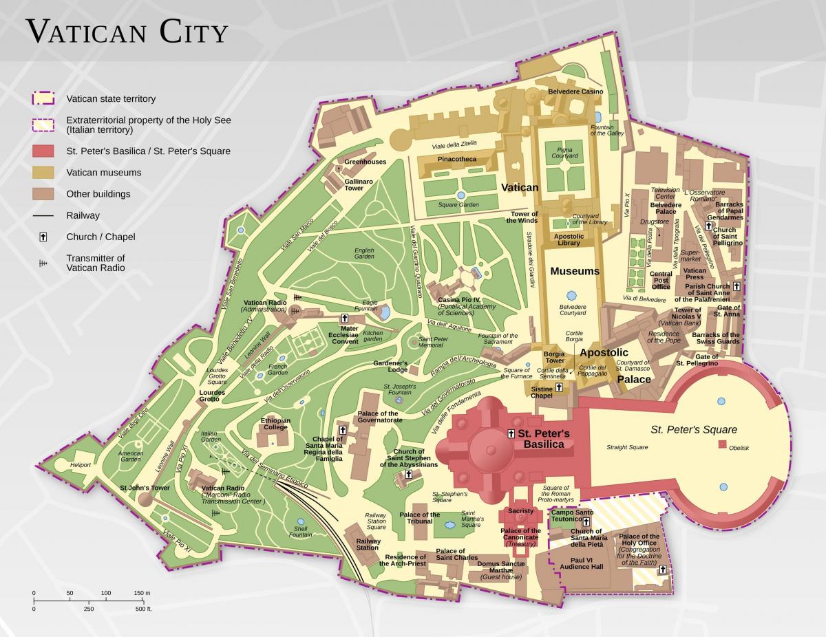 vatikán turistická mapa