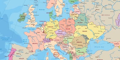 Řím na mapa evropy