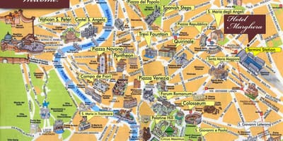 Mapa Říma průvodce