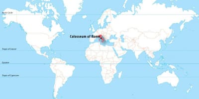 Mapa Říma umístění na