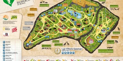 Mapa Říma zoo 