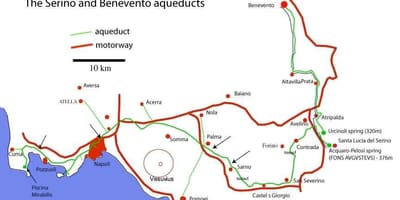 Mapa Římské akvadukty 