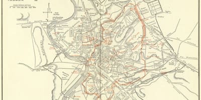 Vintage mapa Říma