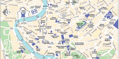 Mapa střední Řím Itálie