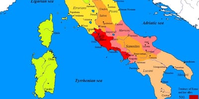 Mapa starověkého Říma a okolních oblastí