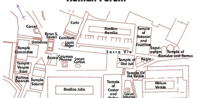 Forum Romanum mapě