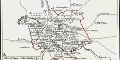 Mapa středověkého Říma