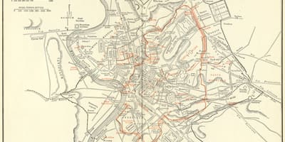 Mapa starověkého Říma ulici 