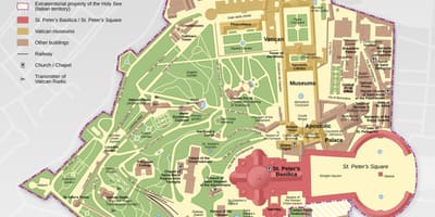 Vatikán turistická mapa