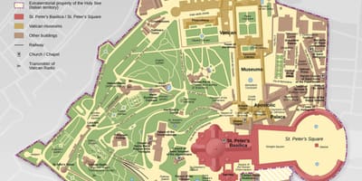 Mapa vatikánu a Říma